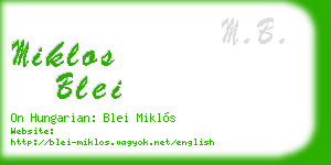 miklos blei business card